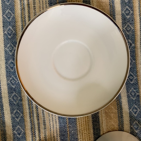 3 Vintage Rose China Moon Light with Sliver Trim Cup & Saucer - Picture 8 of 11